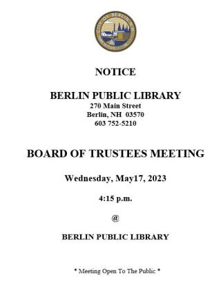 Board of Trustee meeting 05172023 at 4:15pm