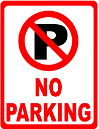 No Parking (crossed out P)