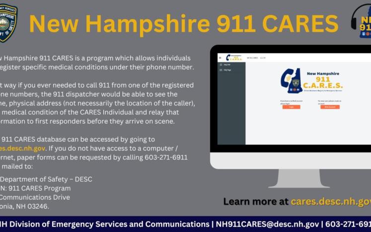 NH 911 CARES flyer