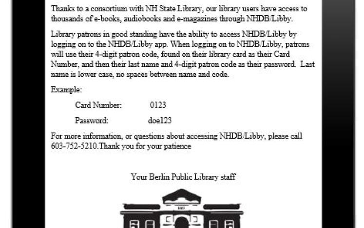 New Hampshire Downloadable Books (NHDB)/LIBBY 